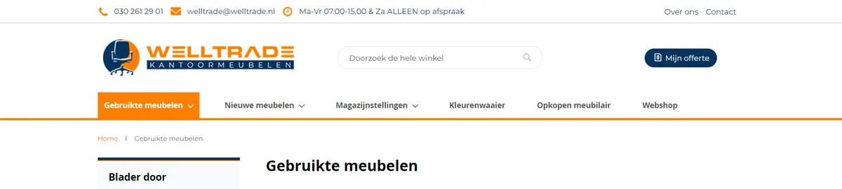 Categorypage hero screenshot — welltrade nl