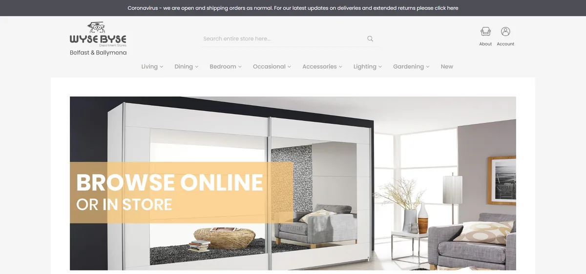 Homepage hero screenshot — wysebyse com