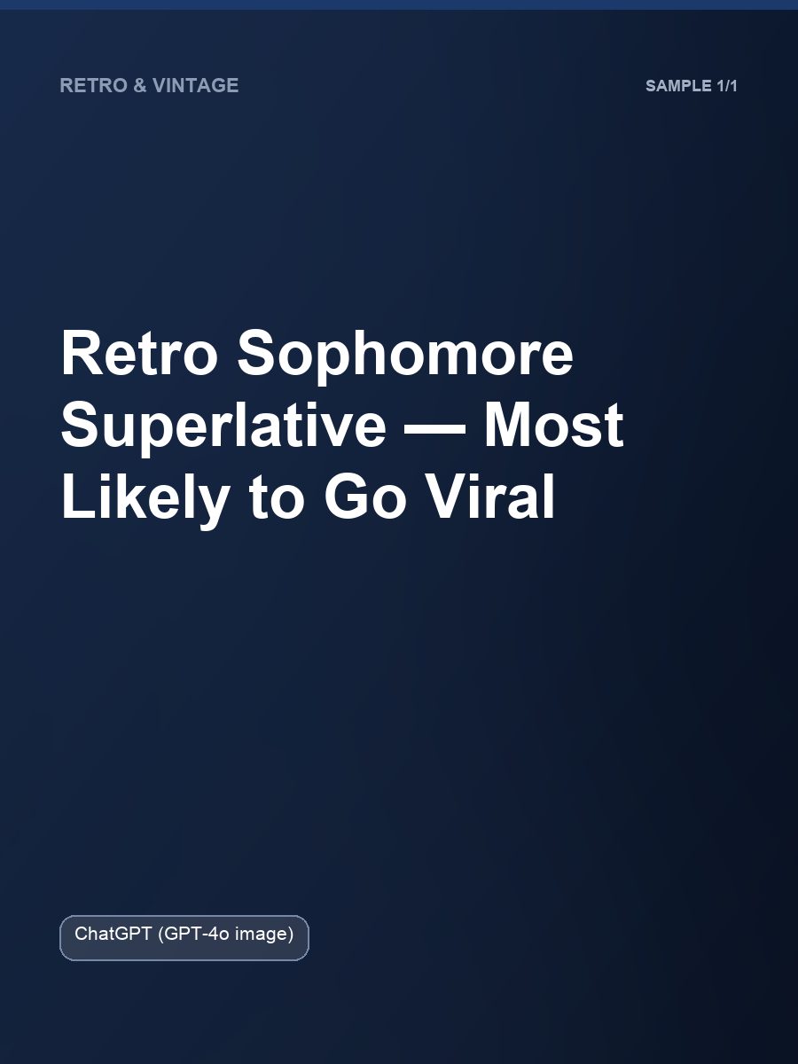 Retro Sophomore Superlative — Most Likely to Go Viral