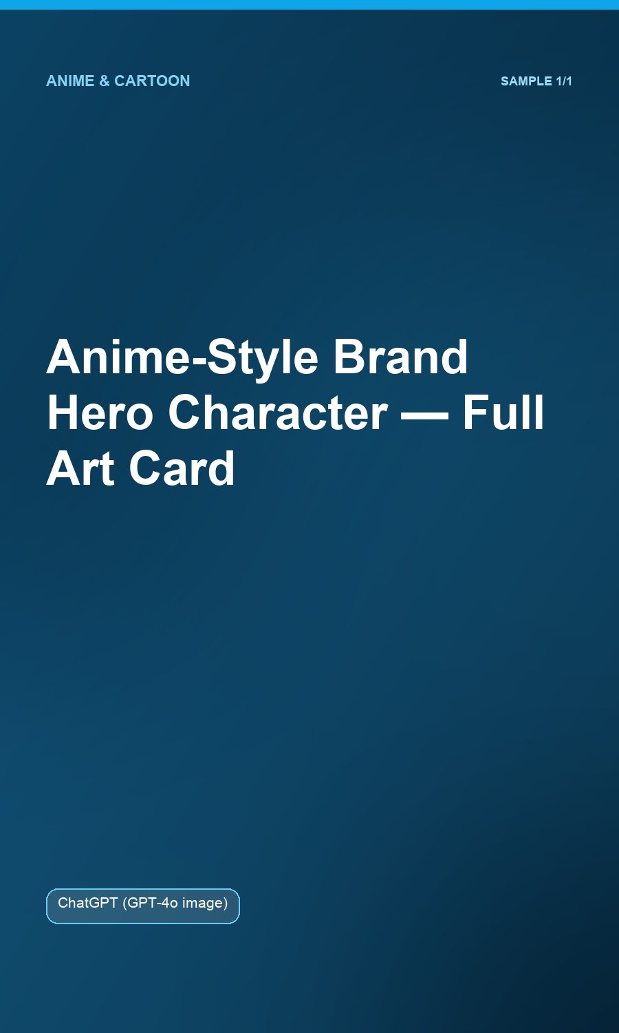 Anime-Style Brand Hero Character — Full Art Card