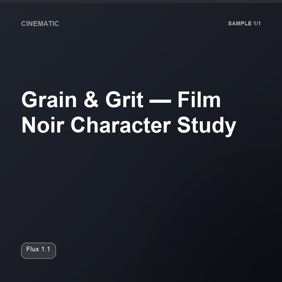 Grain & Grit — Film Noir Character Study