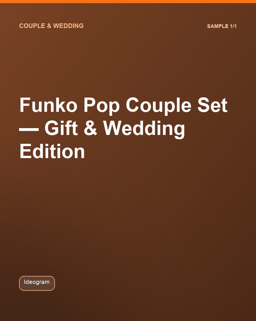 Funko Pop Couple Set — Gift & Wedding Edition