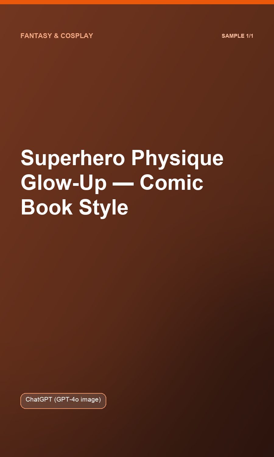 Superhero Physique Glow-Up — Comic Book Style