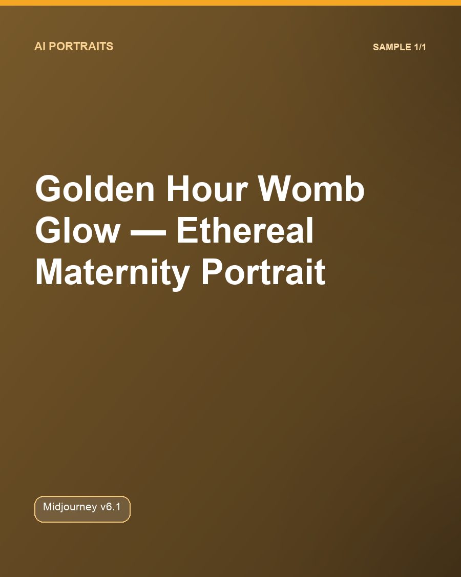 Golden Hour Womb Glow — Ethereal Maternity Portrait