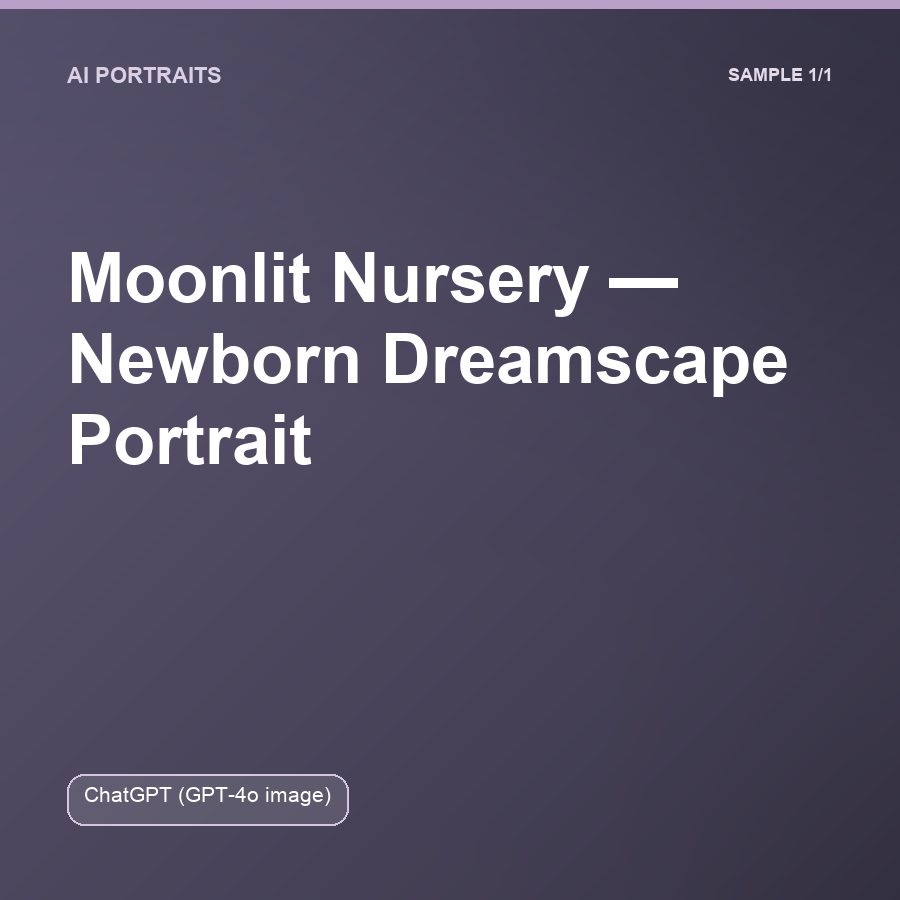 Moonlit Nursery — Newborn Dreamscape Portrait