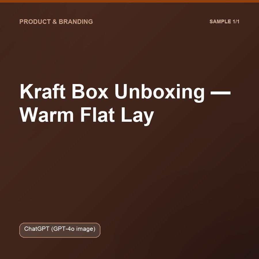 Kraft Box Unboxing — Warm Flat Lay