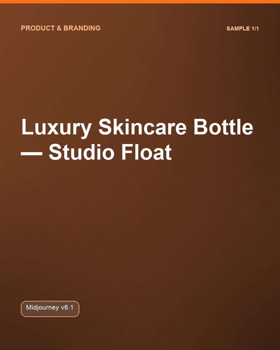 Luxury Skincare Bottle — Studio Float — sample 1