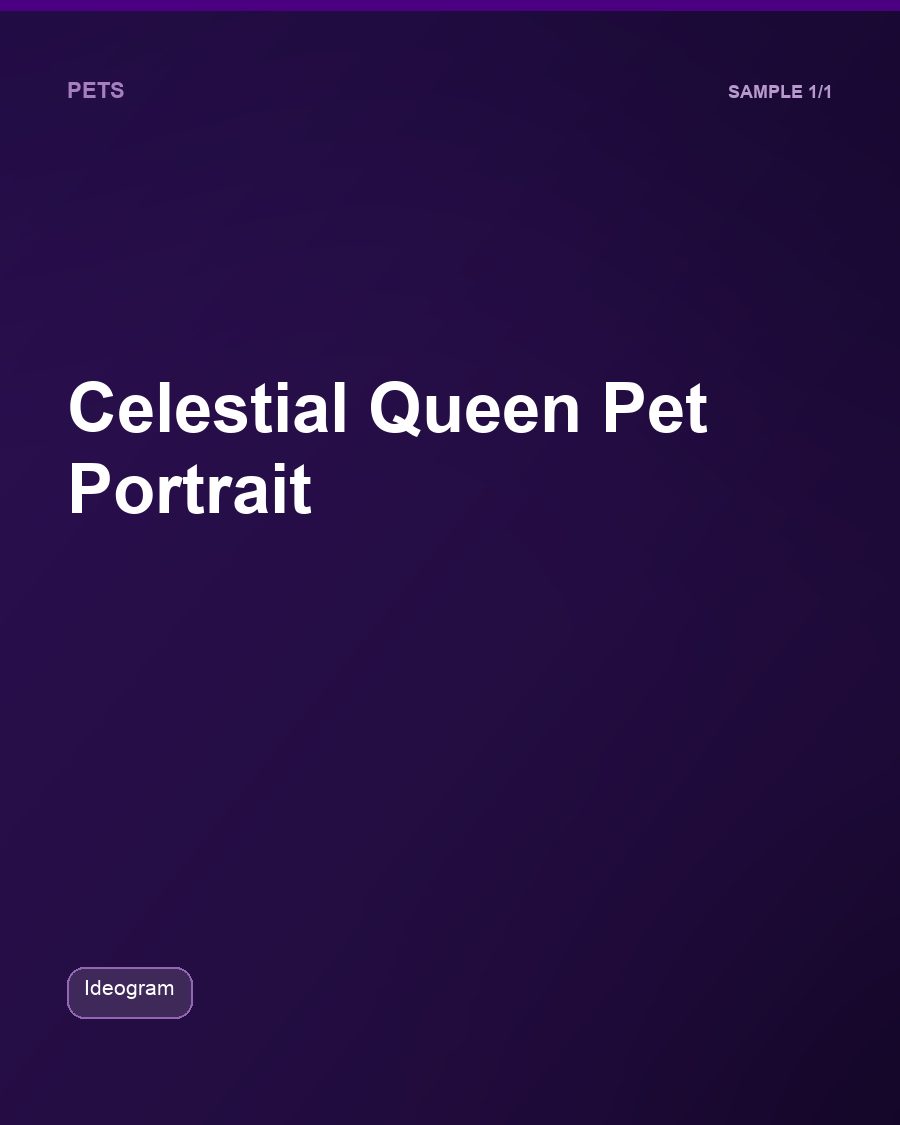 Celestial Queen Pet Portrait — sample 1