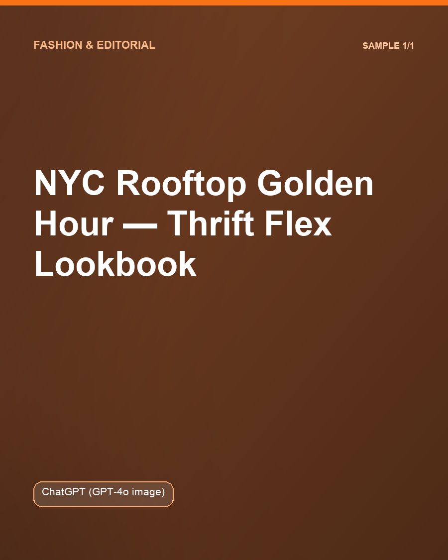 NYC Rooftop Golden Hour — Thrift Flex Lookbook
