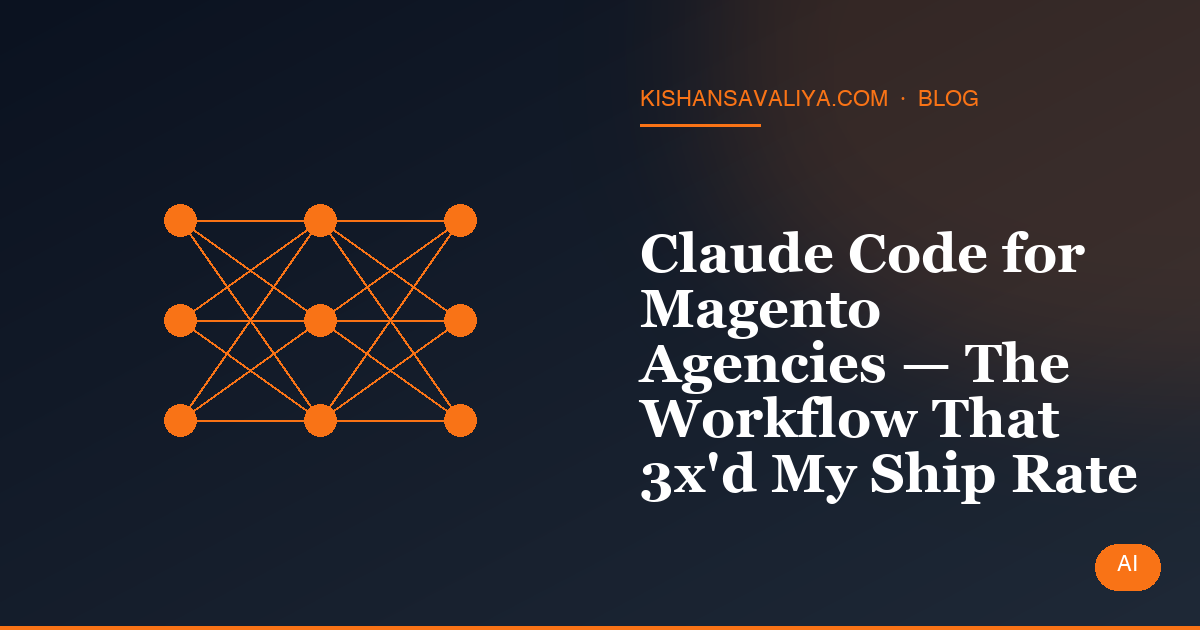 Claude Code for Magento Agencies — The Workflow That 3x'd My Ship Rate